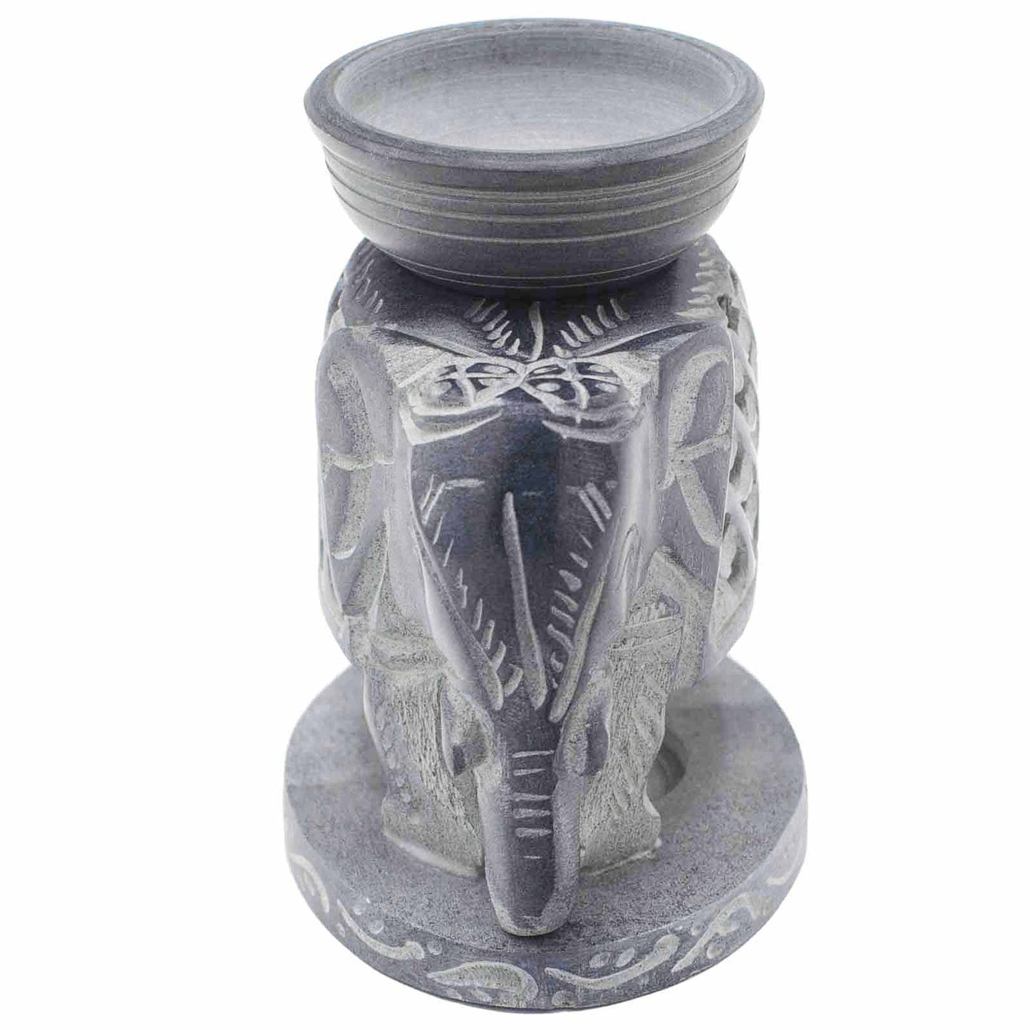 Brûleur à Huile en Stéatite Éléphant – Diffuseur d’Huiles Essentielles