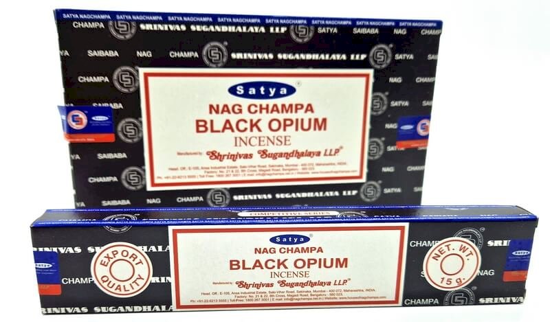 Encens Satya "BLACK OPIUM" – L’élégance mystérieuse au cœur de votre espace