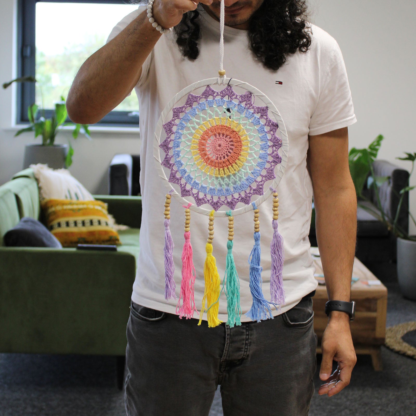 Petit Attrape-Rêves Arc-en-Ciel Pastel