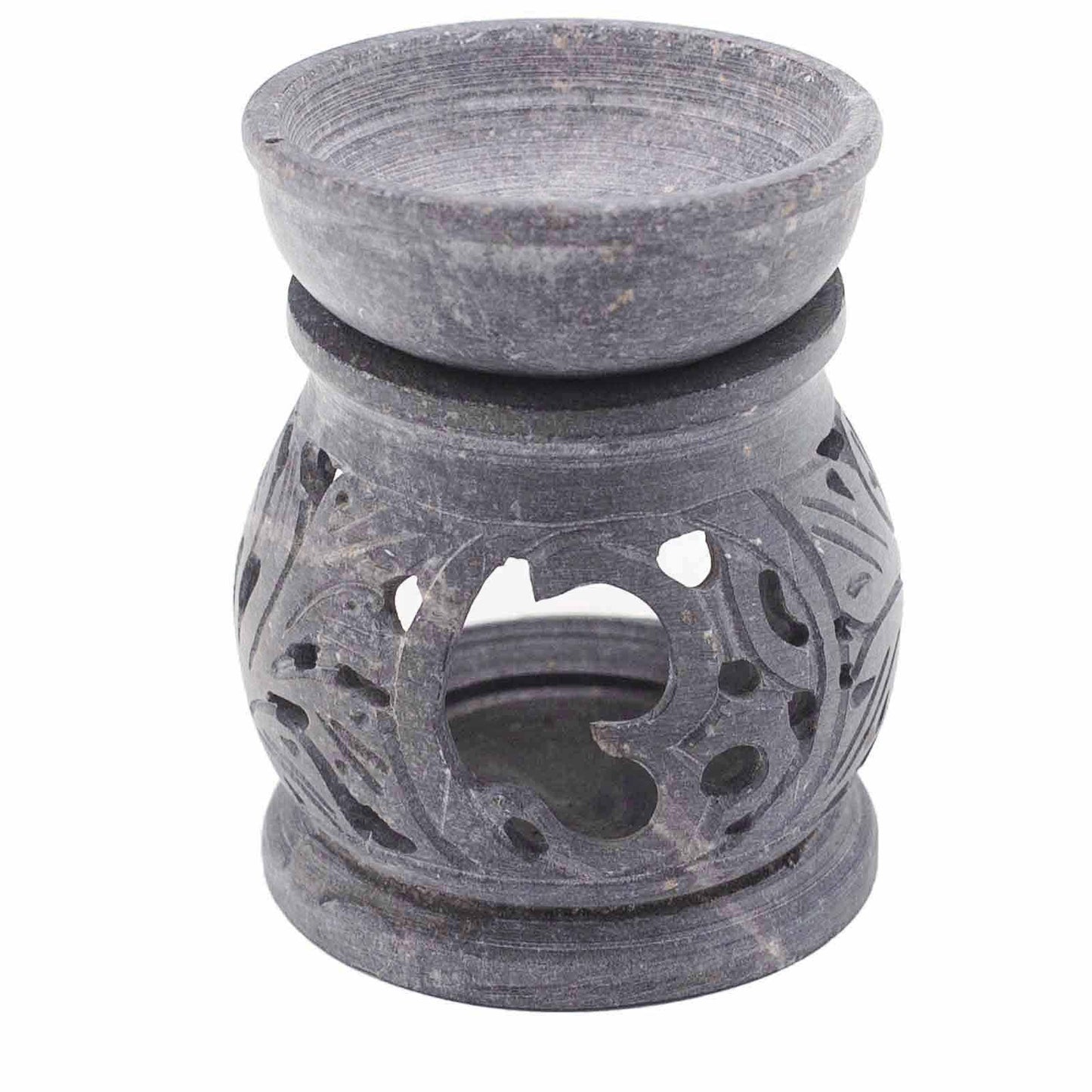 Petit Brûleur à Huile en Stéatite 8cm – Motif Om