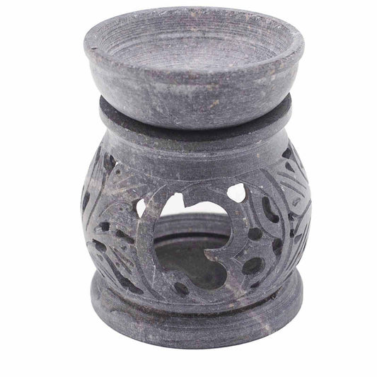 Petit Brûleur à Huile en Stéatite 8cm – Motif Om