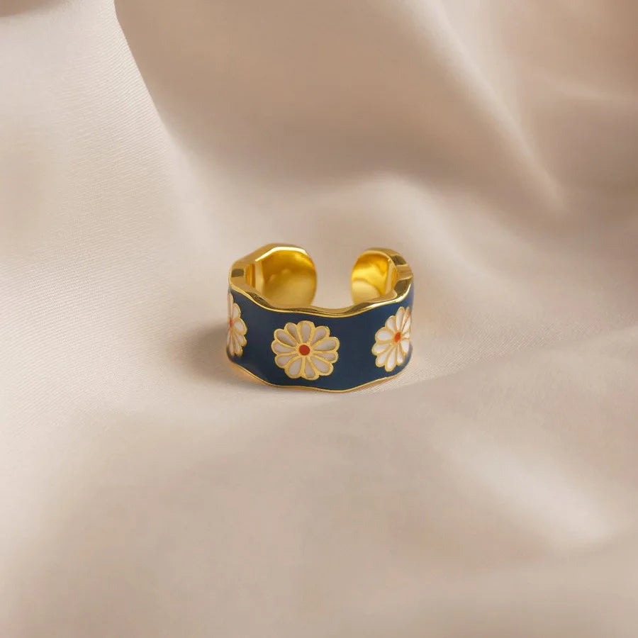 Bague Bohème Vintage Fleur Marguerite